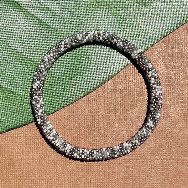 Gray Beaded Bangles #20