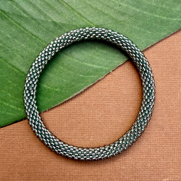 Gray Beaded Bangles #7