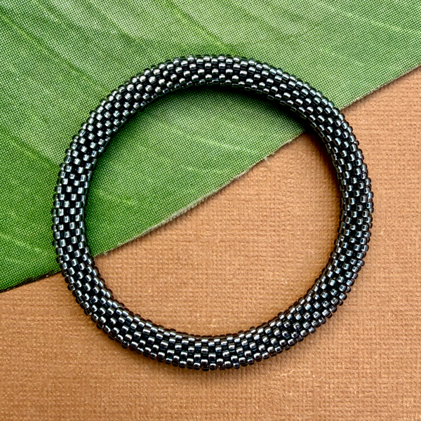 Gray Beaded Bangles #9