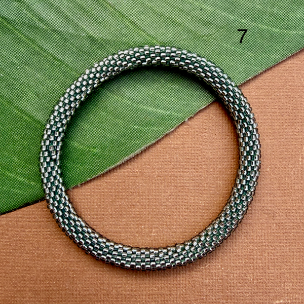 Slate (Gray/Blues/Green) Beaded Bangles