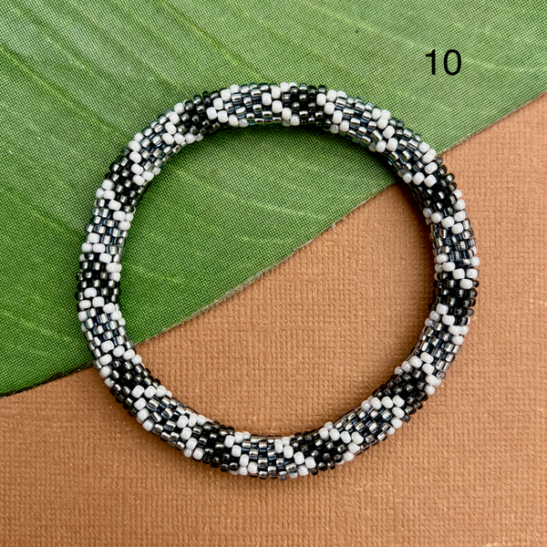 Slate (Gray/Blues/Green) Beaded Bangles
