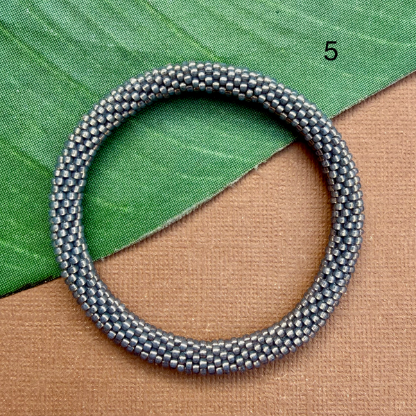 Slate (Gray/Blues/Green) Beaded Bangles