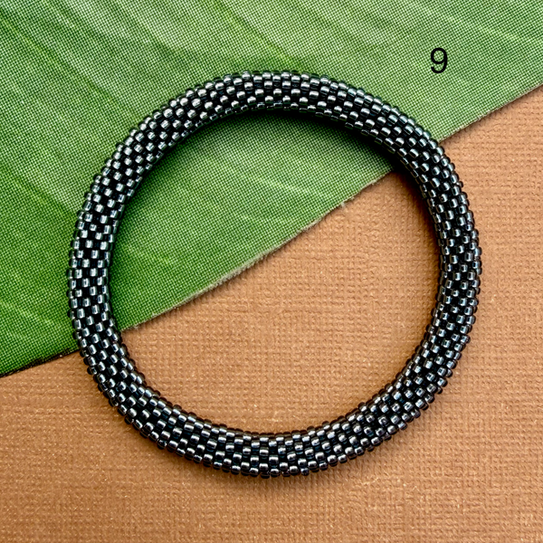 Slate (Gray/Blues/Green) Beaded Bangles