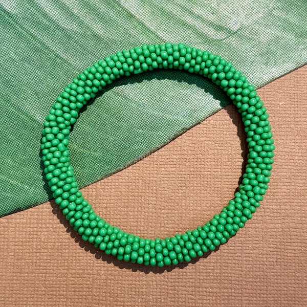 Green Beaded Bangles #21