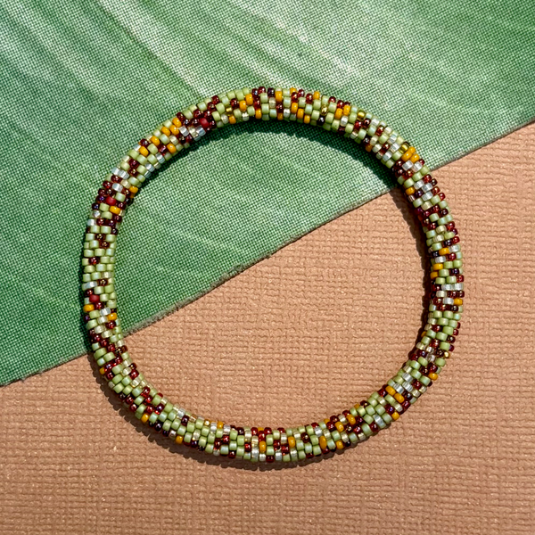 Green Beaded Bangles #22