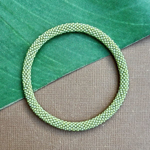 Green Beaded Bangles #2