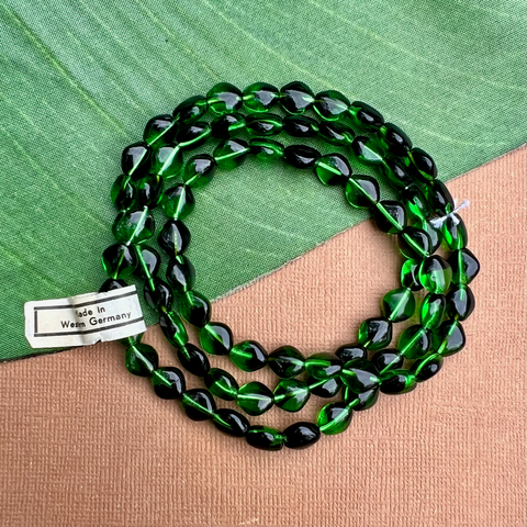 Green & Black Soft Diamond Beads - 75 Pieces