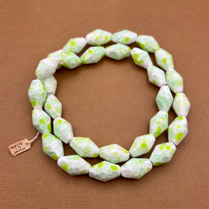 Green Japanese Swirl Bi-Cones - 30 Pieces