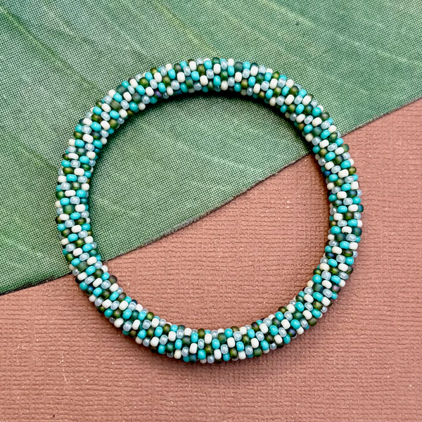 Green Beaded Bangles #13
