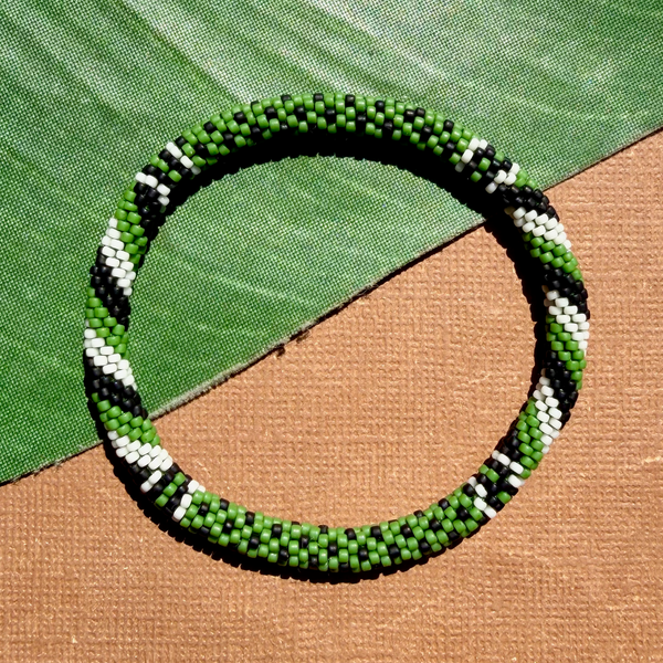 Green Beaded Bangles #15