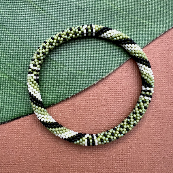 Green Beaded Bangles #19