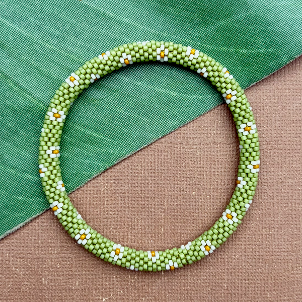 Green Beaded Bangles #24