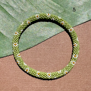 Moss Beaded Bangles