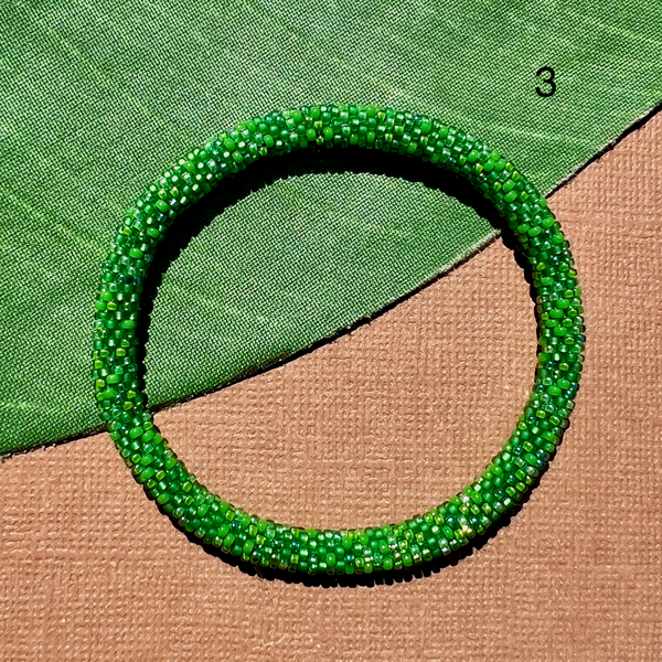 Moss Beaded Bangles
