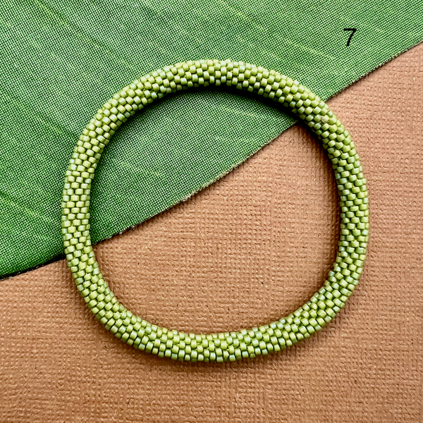 Moss Beaded Bangles