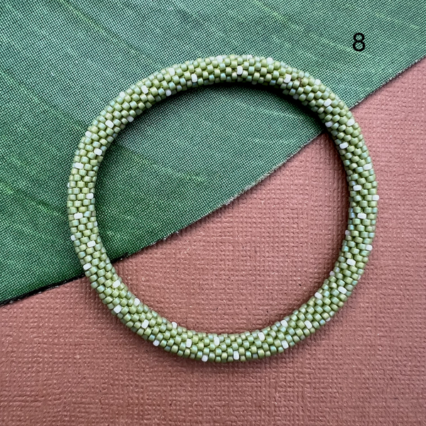 Moss Beaded Bangles