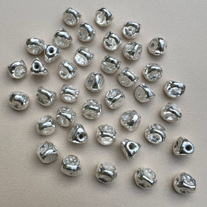 Hill Tribe Fine Silver 12mm Hammered Triangle Beads