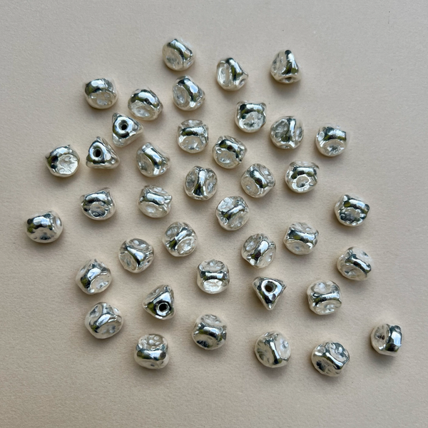 Hill Tribe Fine Silver 12mm Hammered Triangle Beads