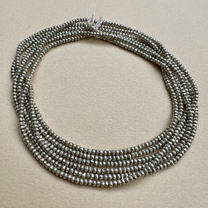 Hill Tribe Fine Silver Tiny Stamped 2mm Rondelle Beads