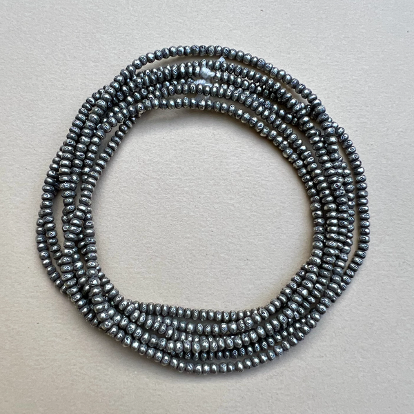 Hill Tribe Fine Silver Stamped 3mm Rondelle Beads