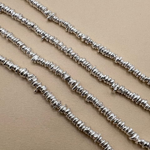 Hill Tribe Fine Silver Irregular 6mm Chip Beads