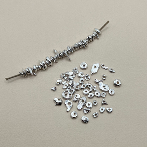 Hill Tribe Fine Silver Organic Chip Beads