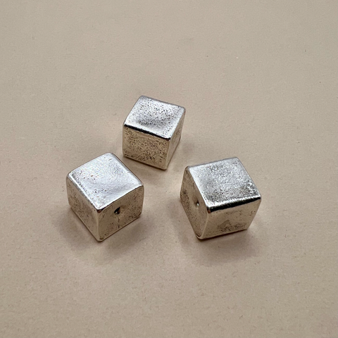 Hill Tribe Fine Silver Cube Beads