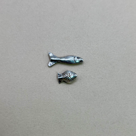 Hill Tribe Fine Silver Assorted Fish Beads