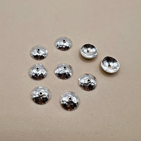 Hill Tribe Fine Silver Hammered Bead Caps