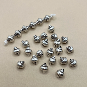 Hill Tribe Fine Silver Bicone Shell Beads