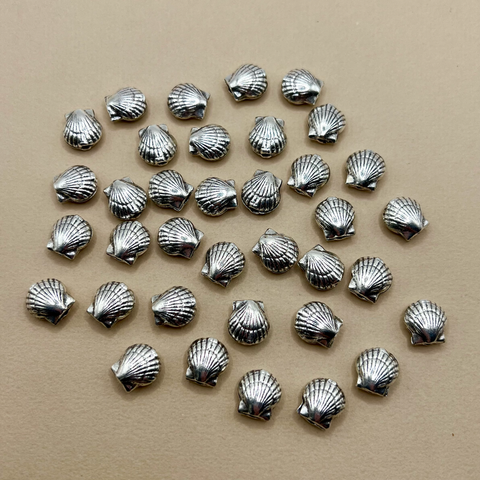 Hill Tribe Fine Silver 12mm Scallop Shell Beads