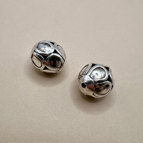 Hill Tribe Fine Silver Open Oval Beads