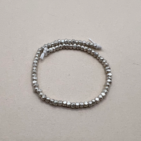 Hill Tribe Fine Silver Flat Edge Rondelle Beads