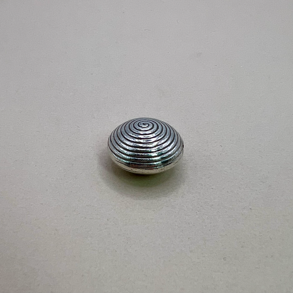 Hill Tribe Fine Silver Spiral Bead