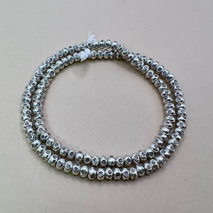 Hill Tribe Fine Silver Stamped 5mm Rondelle Beads