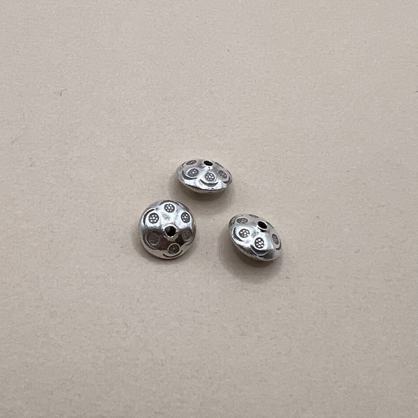 Hill Tribe Fine Silver Stamped Saucer Beads