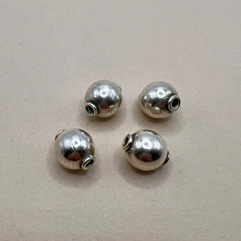 Hill Tribe Fine Silver Bead with Lip