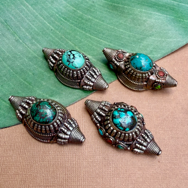 Tibetan Turquoise Hair Ornaments