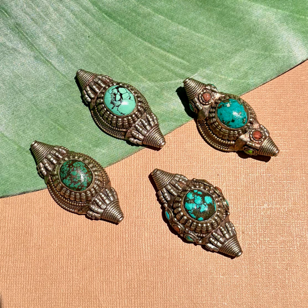 Tibetan Turquoise Hair Ornaments