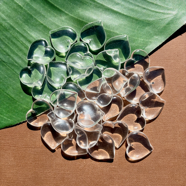 Crystal Heart Pendants - 24 Pieces