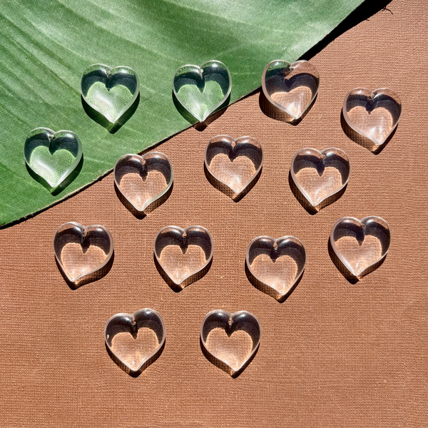 Crystal Heart Pendants - 24 Pieces