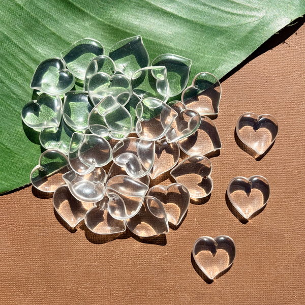 Crystal Heart Pendants - 24 Pieces