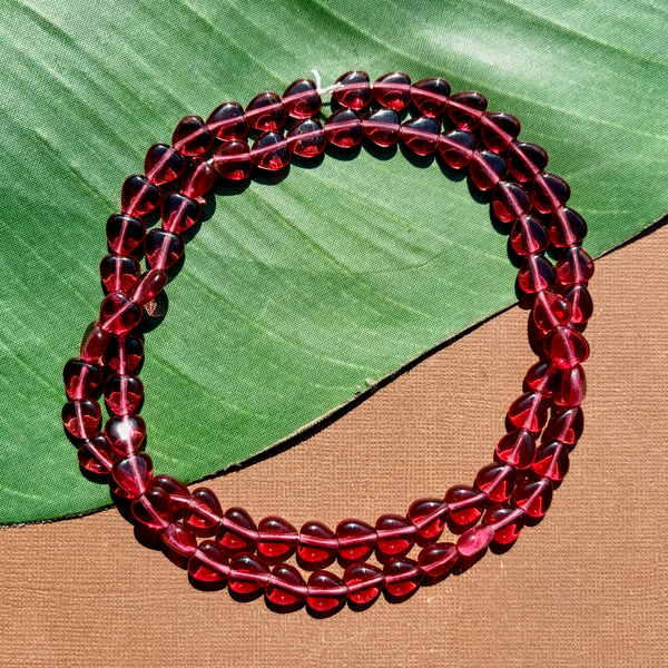 Magenta Heart Beads - 75 Pieces