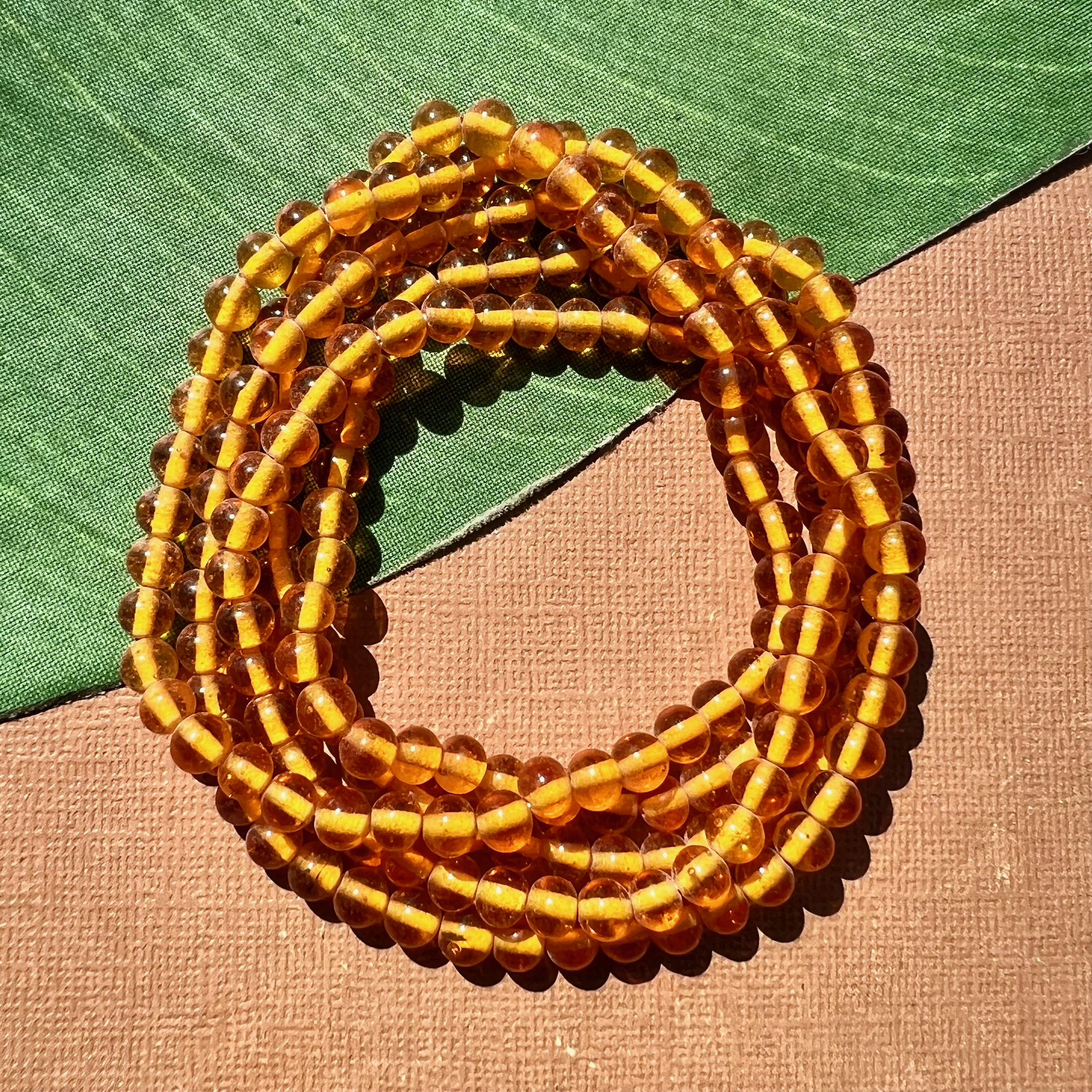 Honey Orange 6mm Round Beads - 200 Pieces