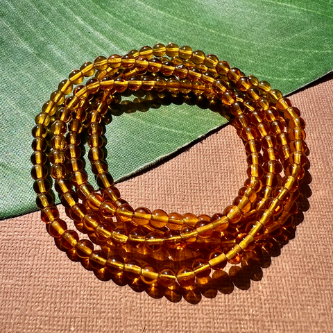 Honey Yellow 5mm Round Beads - 300 Pieces