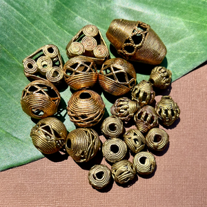 Ghana Brass & Gold Plated Assorted Beads