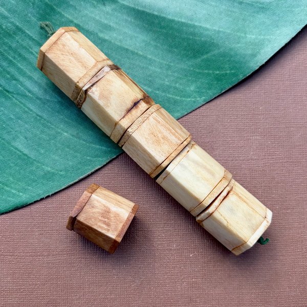 Hexagon Bone Beads - 5 Pieces