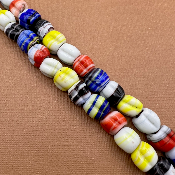 Indian Glass Tube Beads - 50 Pieces
