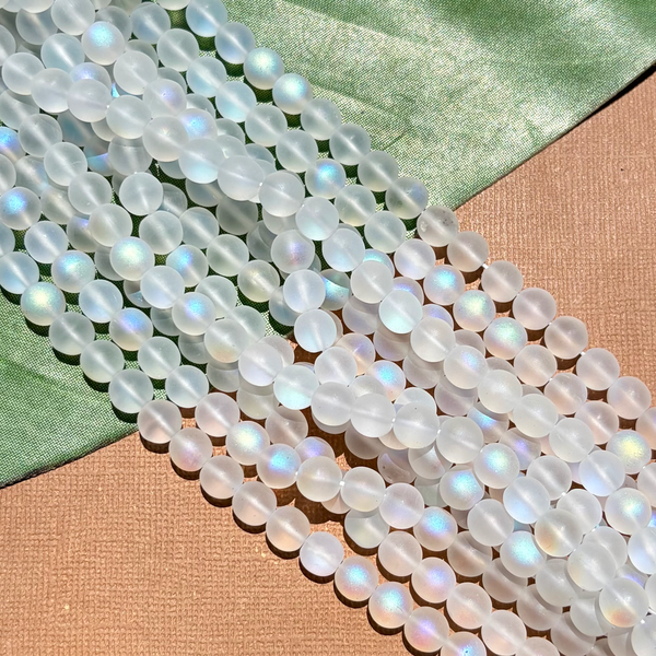 Crystal Iridescent Round 8mm Beads - 50 Pieces