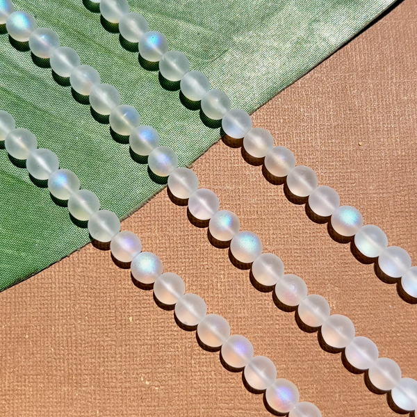 Crystal Iridescent Round 8mm Beads - 50 Pieces